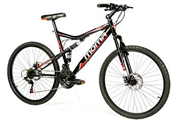 Moma Bikes Bicicleta Montaña Mountainbike 26 BTT Shimano, Doble Disco y Doble suspensión