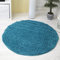 VIMODA Prime Shaggy Teppich Farbe Türkis Hochflor Langflor Teppiche Modern für Wohnzimmer Schlafzimmer, Maße:Ø 200 cm Rund