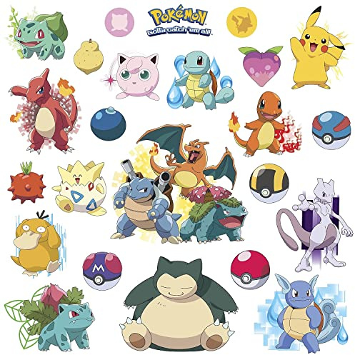 RoomMates RMK2535SCS Pokemon Iconic Peel and Stick Wall Decals