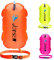 Schwimmboje,Schwimmwagen im Freien,Aufblasbare Schwimmen Boje und Trockensack,Swim Bubble,für Open Water Kinder Triathlon Sport Schnorcheln Rennen Ausbildung Zubehör,Gut sichtbarer (Orange)