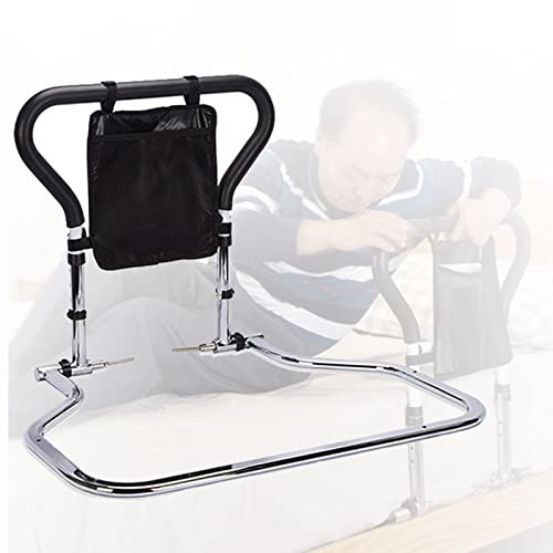 Barandilla de cama con altura ajustable, barra de asistencia para cama Medical King, barandillas de cama para adultos mayores, barandillas de seguridad completas, ayudan a las personas mayores a en