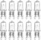 liuchanghe 10er Pack G9 Halogen Leuchtmittel, G9 25W 230V Dimmbar Halogenlampen, Nicht Flimmern, Halogen Glühbirnen Warmweiß Lampen 2800K für Backofenlampe, Deckenleuchten