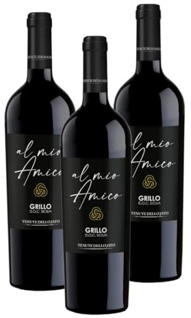 Tenute dello Jato - Al Mio Amico Grillo DOC Sicilia, Vino Bianco Siciliano, fresco, vivace ed equilibrato con spiccata mineralità, 13% Vol. 3 bottiglie x 750 ml.
