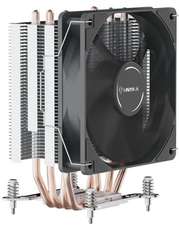 UNYKAch Disipador CPU UNYCOOL H40, Compacto 4 Headpipes 9 Aspas, Ventilador PWM Silencioso, Multisocket Intel y AMD