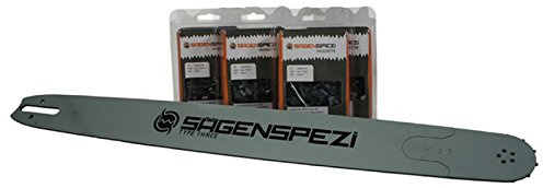 Sägenspezi Guide 63cm 3/8 1,6mm et 4 chaînes à gouge carrée pour Stihl 066 MS660 MS 660