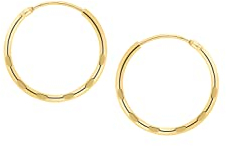 My Gold Damen Mädchen Ohrringe Gold 333 Creolen Echtes Gelbgold (8 Karat) Ø 13mm Damenohrringe Mädchenohrringe Sunset C-00697-G306