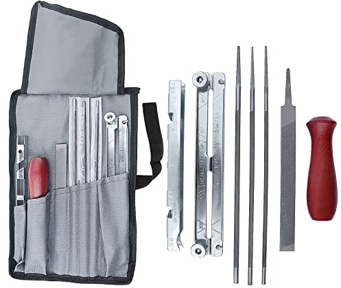 Adefol Set Hand-Metallfeile-Raspel-Set zum Feilen von Serien Schärfwerkzeugen und Anderen Klingen mit Tragetasche Feilenwerkzeuge für Holzmetallarbeiten Metal