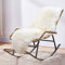 MYLUNE HOME - Alfombra grande de piel de oveja auténtica (170 x 55 cm, marfil) ultra suave y esponjosa, funda de silla de felpa para sala de estar, sofá, alfombra de silla, sofá y cama