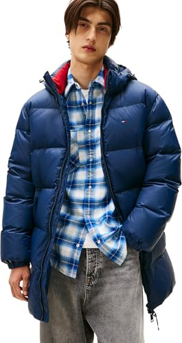 Tommy Jeans TJM Essential Down Parka Dm0dm20466 andra jackor, blå (Dark Night Navy), S för män, Mörkblå, S