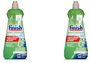 Finish 0% Abrillantador Sin perfume para lavavajillas - formato 400 ml - 100 lavados (Paquete de 2)