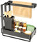 Yawinhe Organizador de Fregadero de Cocina, Soporte para Esponja, Estante de Almacenamiento Multifuncional, con Bandeja de Desagüe Extraíble, para Baño, 24x14x25cm, Negro