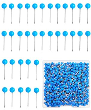 500 Pieces Map Push Pins, Small Round Head Marking Pins