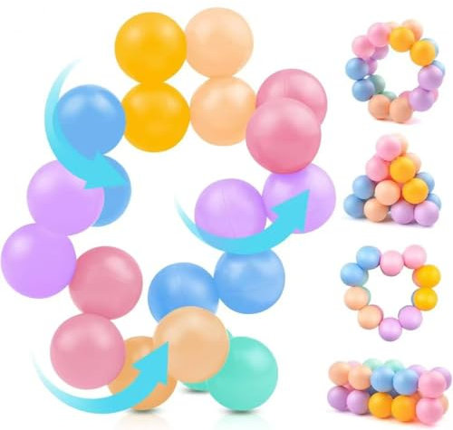 3D-pussel sensorisk leksak COMVASTARS kontors-skrivbordsleksak för att lindra stress, pusselspel, en allt-i-ett anti-stressleksak av 20 kulor, kan ändra formen efter behag