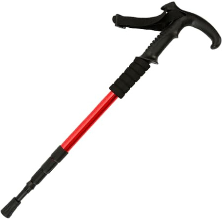 Bâtons de randonnée, de trekking, de marche, pour homme et femme, télescopique, réglable, avec poignée en T en quatre parties, pour le camping et la randonnée
