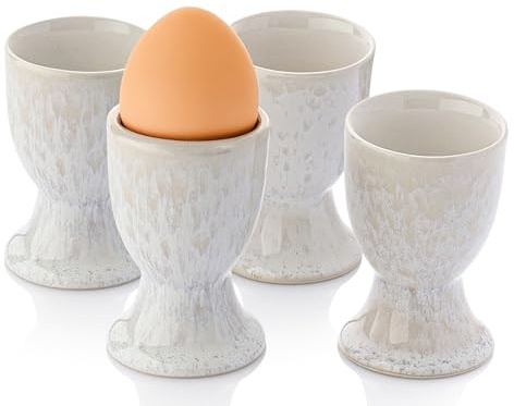 SÄNGER Eierbecher Set Korfu 4 tlg. Steingut Eierbecher