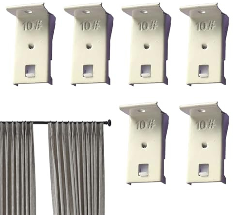 Supporto Per Binario Per Tende A Soffitto | Set Di 6 Corsie Per Tende Da Parete,Accessori Di Montaggio Robusti Per Casa Ospedale Camera Da Letto Salone