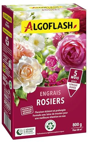 Algoflash Engrais Rosiers, Utilisable en Agriculture Biologique - 800 g