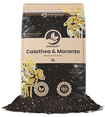 Sybotanica - Terreau calathea et Maranta 20 L - Substrat Coco Premium pour Calathea, Maranta, Bégonia, Strelitzia - sans Tourbe - Engrais Organique 180 Jours - Idéal pour Plantes d'intérieur