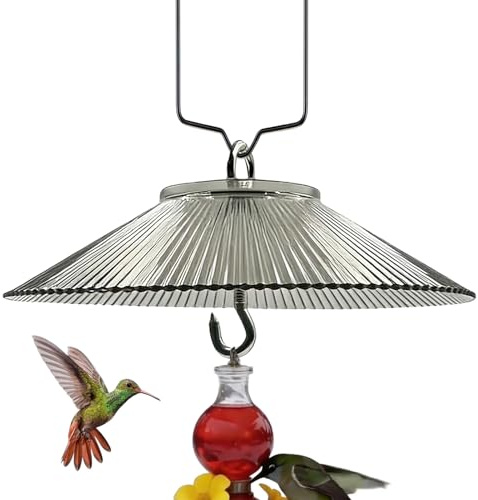 Protector de para pájaros, Protector de Metal para pájaros al Aire Libre, de Montaje Ajustable para Poste o Uso Colgante, contra intrusiones, protección para jardín, Patio, césped