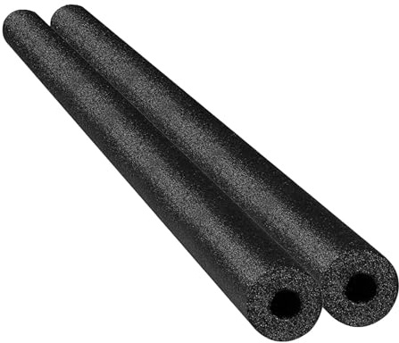 QSTDGVPW 2 Flotadores de Piscina, Churros de Natación, Flotadores de Playa Reutilizables para Fiestas, Decoración de Piscina, Tubos Huecos para Principiantes, Negro