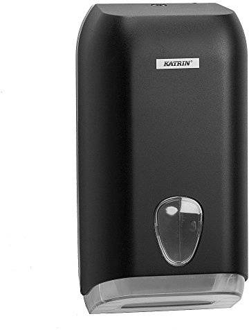 Katrin 92605 Folded Toilettenpapierspender, Schwarz