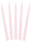 PartyDeco SKMAT-081 – Vela de mesa/vela – hacia arriba – 24 cm – rosa claro – 10 unidades