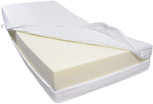 Dibapur® R45H4 Matelas en Mousse Froide Extra Ferme jusqu'à Environ 150 kg - Housse Double épaisseur - Hauteur Totale : Environ 25 cm.