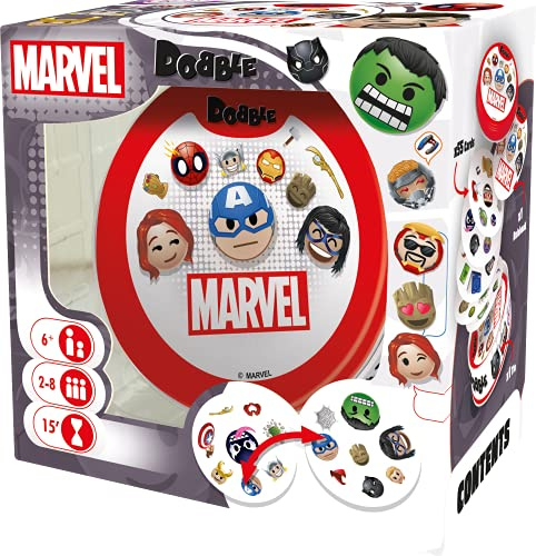 Asmodee Dobble Marvel Emoji | Jeu de Cartes | À partir de 6 Ans | 2 à 8 Joueurs | Temps de Jeu de 15 Minutes - Version Anglaise
