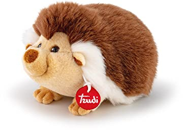Trudi TUDO4000 Klassik Plüschtier Igel Spillo ca. 21 cm, Größe S, hochwertiges Stofftier mit weichen Materialien, Plüschfigur mit realistischen Details, waschbar, Kuscheltier für Kinder, Braun/Weiß