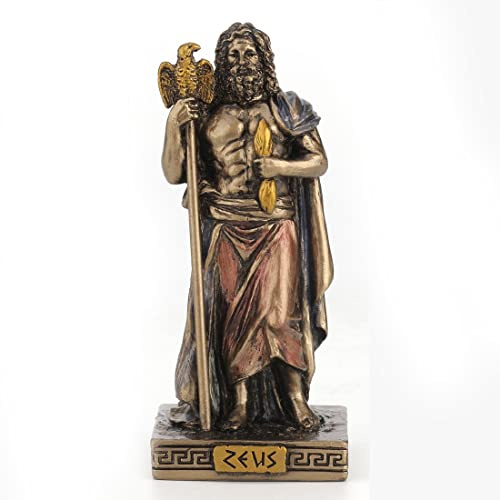 Veronese Design Zeus The God of The Sky Miniature Figurine, Black (WU77437AP)
