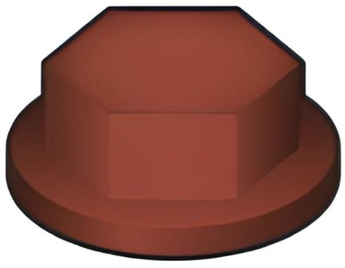 Bricoloco Tapas de protección para Tornillos y Tuercas hexagonales de Polietileno Alta Densidad- Tapón embellecedor de plastico para tapar Tornillos. (Rojo RAL 8004 - M8, 50)