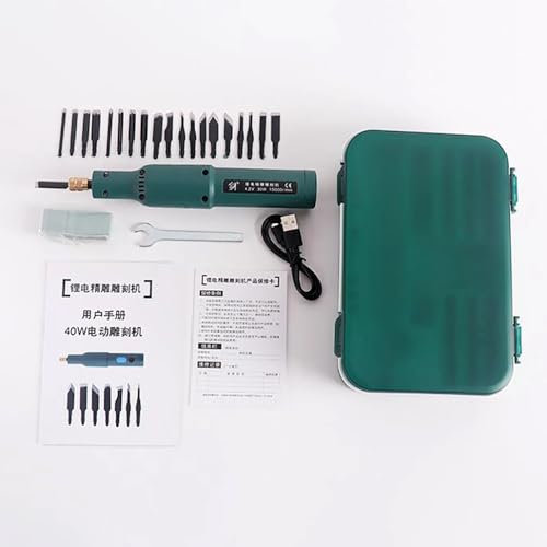 LeTkingok Machine à Découper électrique Portable, Mini Ciseau à Bois, Outil de Forage électrique, Sculpture de Précision pour Le Travail Du Bois, Couteau à Découper électrique