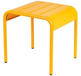 MaximaVida Beistelltisch Hocker Max aus Metall 45 cm Gelb