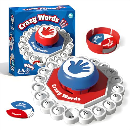 YNOUYRS Tempesta di Parole, Giochi da Tavolo Pensanti, Gioco di parole lettere, Strategia Giocattoli Interattivi Giochi, Famiglia, Campeggi e Feste, Gioco da Tavolo Veloce per 2-8 Giocatori