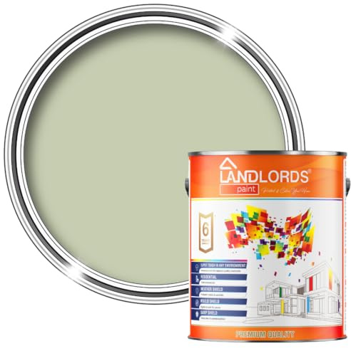 Landlords Furniture Paint - Sage Green - 1L | Wood Paint for All Wood Furniture, Kitchen Cupboards, Cabinets, Doors & Chairs | Water-Based, Non-Toxic & Odourless | Matt Finish