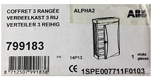 ABB 799183 - Coffret 3 rangées 54 modules - Alpha2 - avec Porte - 1SPE007711F0103