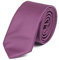 DWOY Necktie for Men and Women Solid Color Slim Men's Tie 6 cm (Dark Violet)