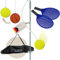 PHIBER-SPORTS Twistball Set [2025 Verbessertes Modell] - Langlebig Dank verbesserter Teile - Swingball für Kinder & Erwachsene - Tennisball an Schnur, Tennis Trainer Spiel Garten & Outdoor