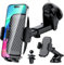 Vexloria Soporte Movil Coche, [Potente Ventosa y Clip Estable] Suporte Telemovel Carro Universal para Parabrisas, Salpicadero y Ventilación, Porta Movil Coche para Teléfonos de 4-7