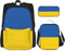 WURTON Trendige Rucksacktaschen und Federmäppchen mit Flagge der Ukraine, 3-in-1, verstellbares Rucksack-Set