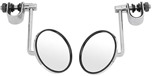 Motorcycle Rearview Side Mirrors Adjustable High Definition Handlebar Clip On Mirror for Riders