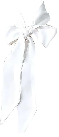 Meiliyizu Cravate tendance blanche à rayures pour femme d'affaires réunions banquets cravate élégante uniforme cravate auto-cravate