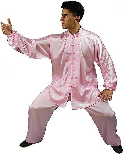 Traje de kung fu chino, traje de tai chi, trajes suaves de Wing Chun Wu Shu, trajes de kung fu, uniformes de tai chi para adultos, conjunto de ropa tradicional china para hombre, ejercicio suelto, r