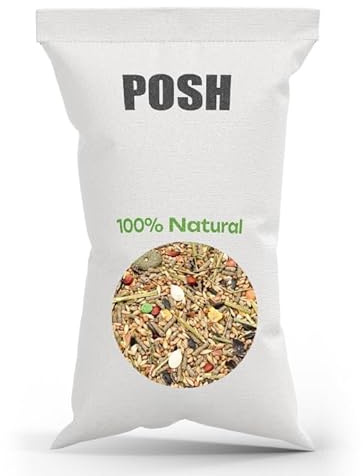 POSH Mangime per porcellini d'India, 10 kg, mix naturale con verdure, erba medica e grani, cibo completo per porcellini d'India, con omega-3, vitamine e fibre