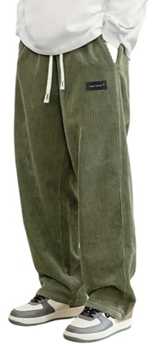 Bekväma byxor, herr, säckig joggingbyxor, Corduroy, sweatpants, motorcykelbyxor, vida ben, sportbyxor, elastisk midja, fritidsbyxor, långa med fickor, sweatbyxor, # 16, 3XL