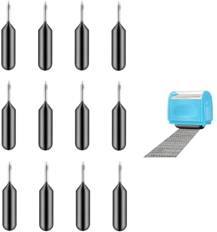 12-Pack Ink Refill for Address Blocker Roller Stamp | Compatible with Data Defender Roller Stamps, Black Ink Replacement for Identity Theft Protection & Confidential Documents