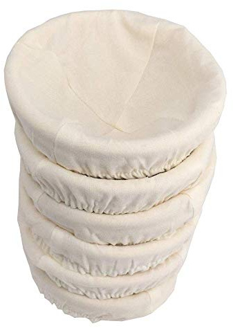 FORSUN 5 Inch Mini Banneton Bread Proofing Basket sourdough Set of 6