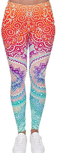 CHIC DIARY Leggings Damen Bunte Sporthose Frauen Sport Yoga Training Joggen Fitness Leggins Streetwear Strumpfhose