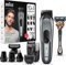 Braun 10-in-1 All-in-One Trimmer Series 7, Male Grooming Kit with Beard Trimmer, Hair Clippers, Nose Trimmer, Gillette Razor, Foil Shaver & Body Groomer, Gifts for Men, UK 2 Pin Plug, MGK7221