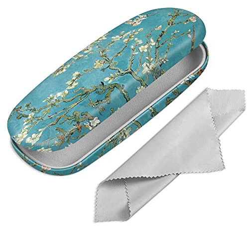 FINTIE Hard Shell Glasses Case for Women Men - Fashion Reading Eyeglasses Case Protective Spectacle Cases with Cleaning Cloth
